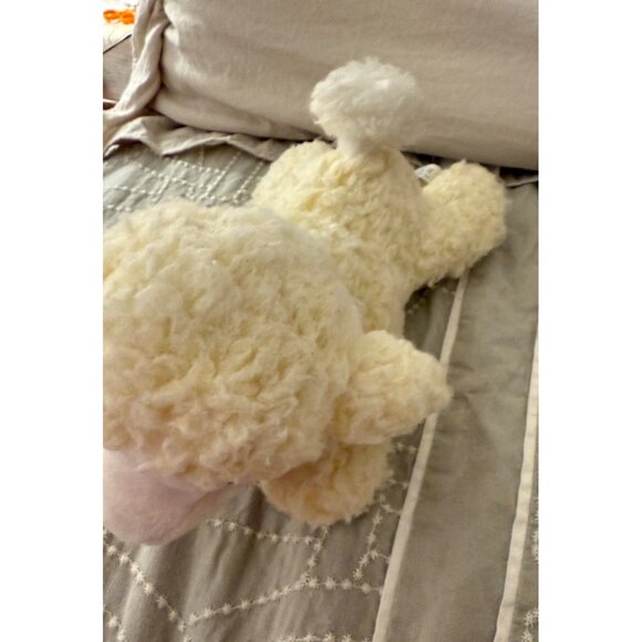 Vtg Eden Pale Yellow Musical Animated Wind-Up Lamb Plush Toy 10" tested works - Picture 6 of 13